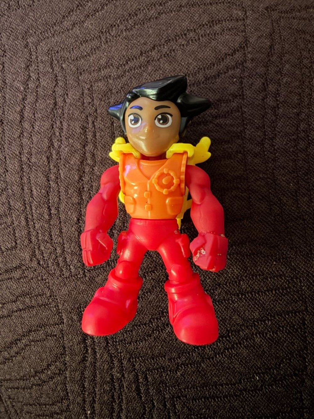Kinder Joy Dino Hunters Action Figure Red Orange Character Toy Collectible